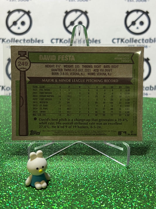 2025 TOPPS HERITAGE DAVID FESTA # 249 ROOKIE MINNESOTA TWINS BASEBALL CARD