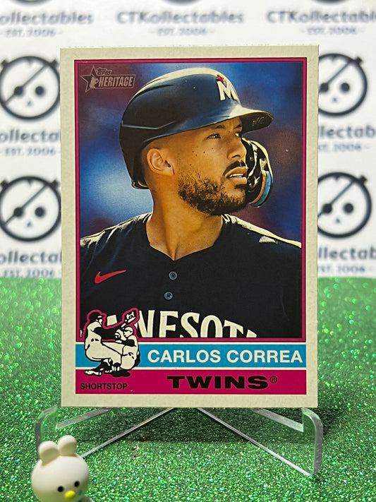 2025 TOPPS HERITAGE CARLOS CORREA # 251 MINNESOTA TWINS BASEBALL CARD