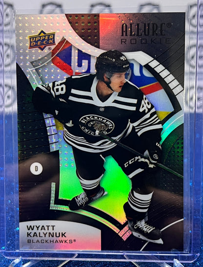 2021-22 UPPER DECK ALLURE WYATT KALYNUK # 117 BLACK RAINBOW ROOKIE CHICAGO BLACKHAWKS NHL HOCKEY CARD