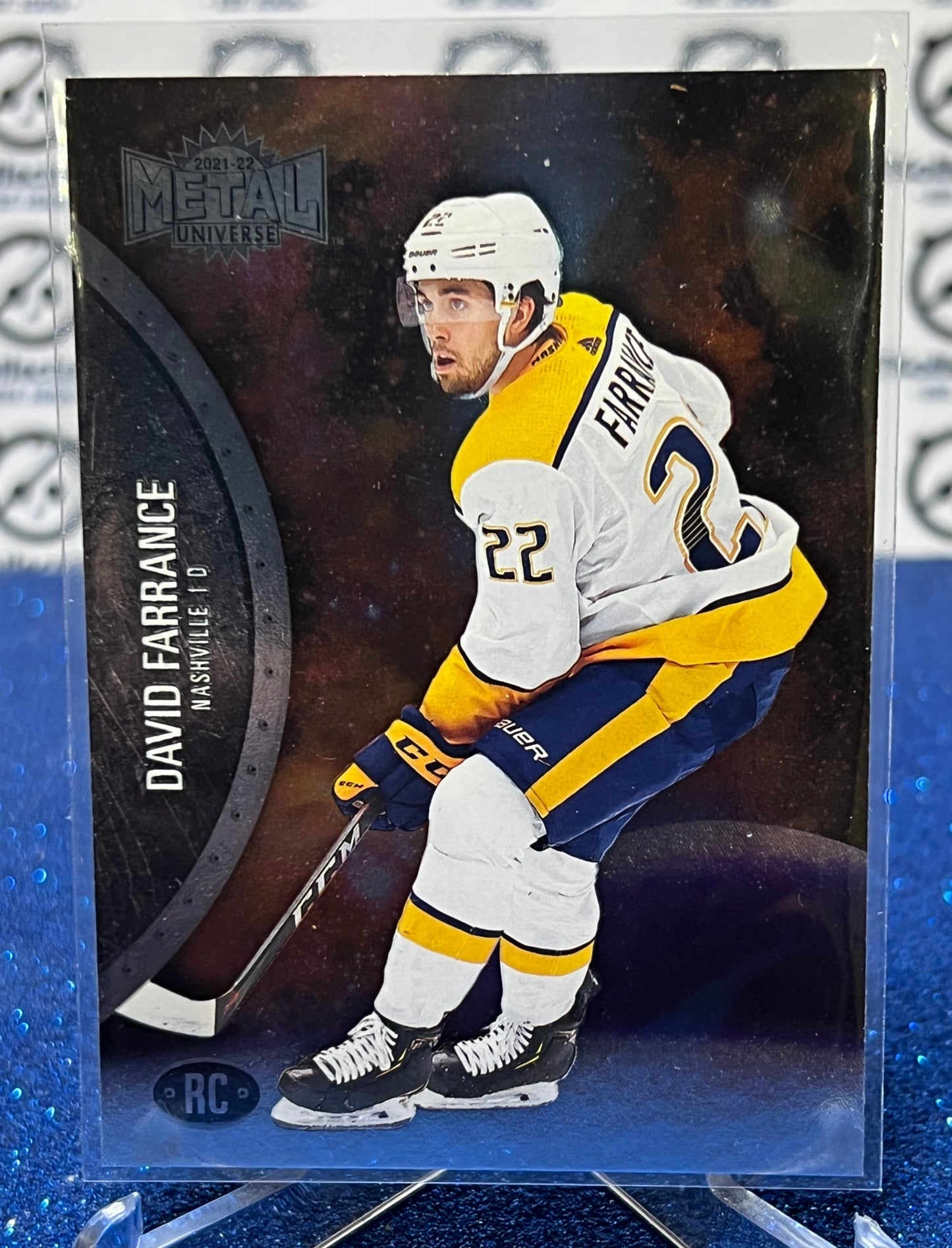 2021-22 SKYBOX METAL DAVID FARRANCE # 167 ROOKIE NASHVILLE PREDATORS NHL HOCKEY TRADING CARD