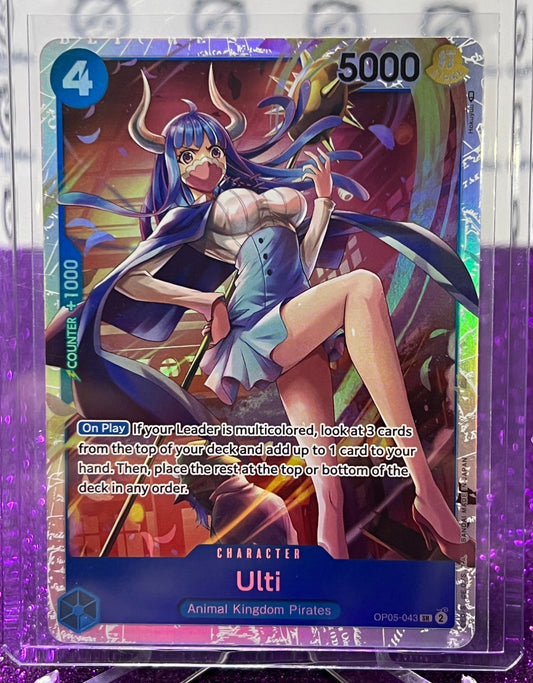 ONE PIECE ULTI  #  OP05-043 SR  AWAKENING OF THE NEW ERA SUPER RARE FOIL CARD 2023