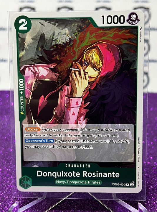 ONE PIECE DONQUIXOTE ROSINANTE # OP05-030 AWAKENING OF THE NEW ERA RARE FOIL CARD 2023