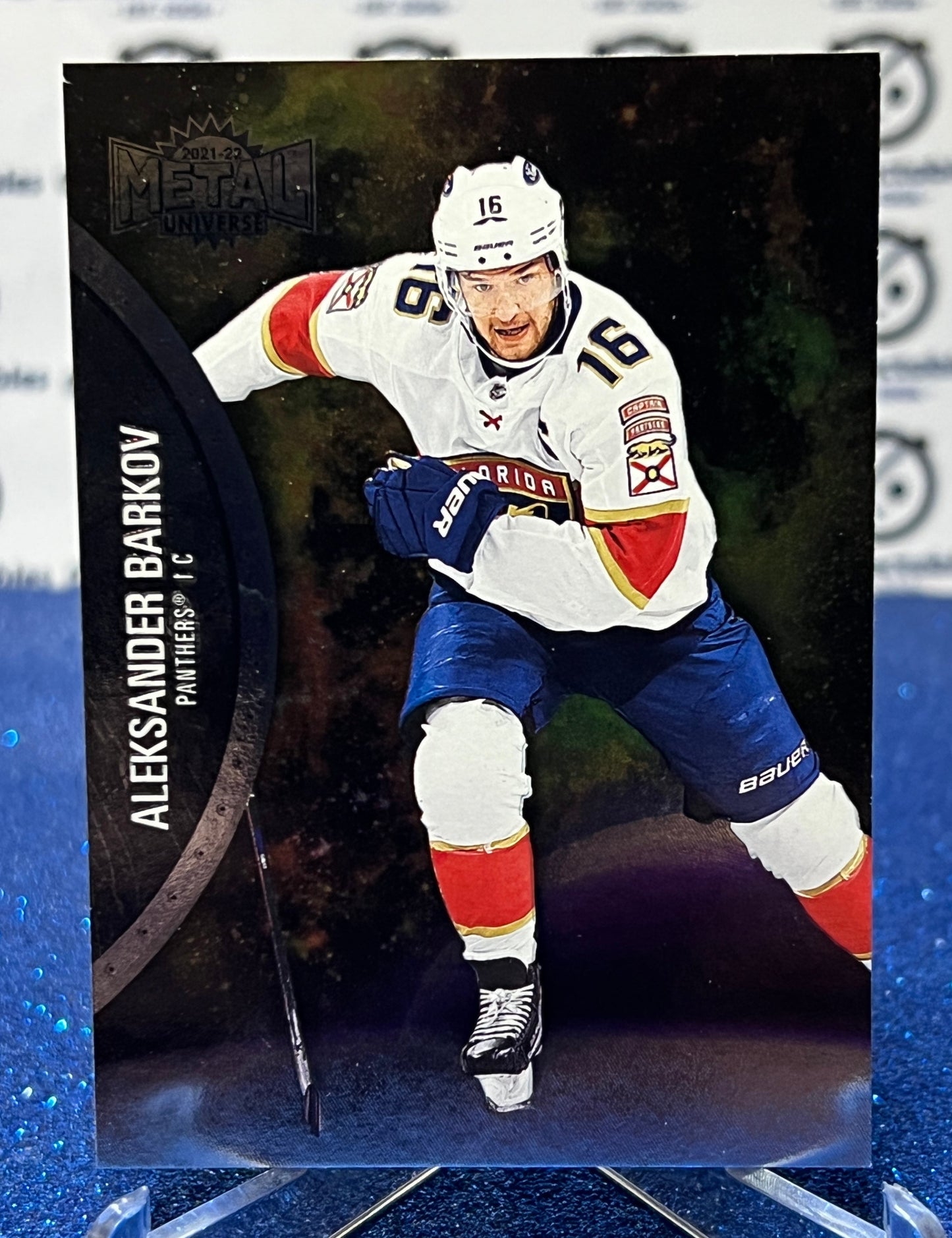 2021-22 SKYBOX METAL ALEKSANDER BARKOV # 32 FLORIDA PANTHERS HOCKEY CARD