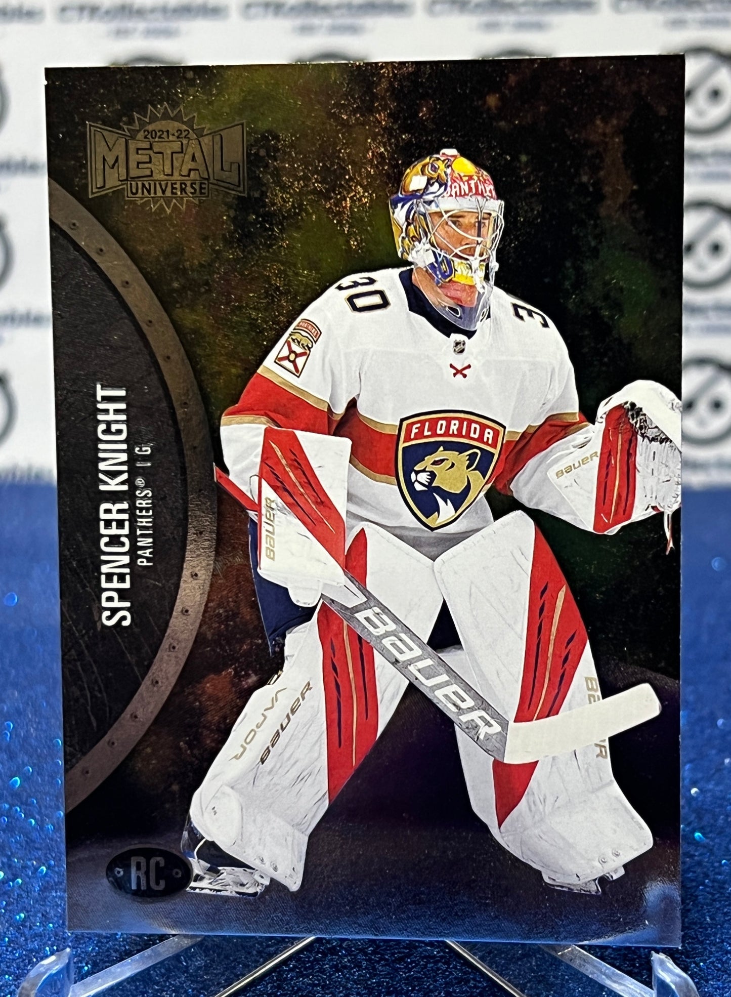 2021-22 SKYBOX METAL SPENCER KNIGHT # 160 ROOKIE  FLORIDA PANTHERS HOCKEY CARD