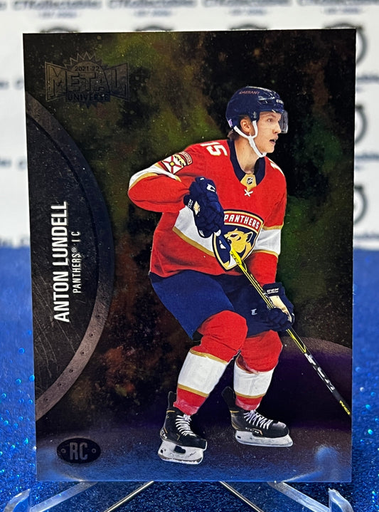 2021-22 SKYBOX METAL ANTON LUNDELL # 187 ROOKIE FLORIDA PANTHERS HOCKEY CARD