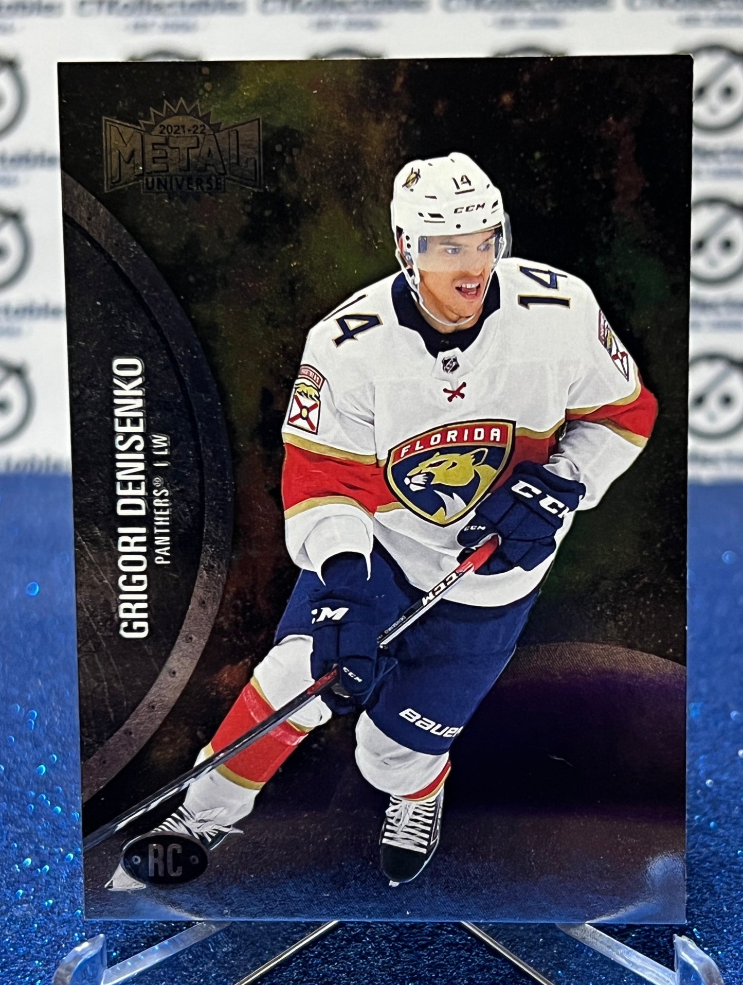 2021-22 SKYBOX METAL GRIGORI DENISENKO # 153 ROOKIE FLORIDA PANTHERS HOCKEY CARD