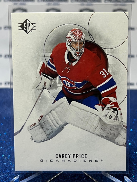 2020-21 UPPER DECK SP CAREY PRICE # 74  MONTREAL CANADIANS HOCKEY CARD