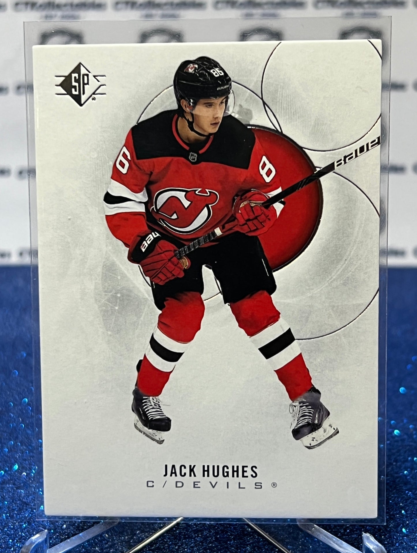 2020-21 UPPER DECK SP JACK HUGHES # 41 ROOKIE NEW JERSEY DEVILS  HOCKEY CARD