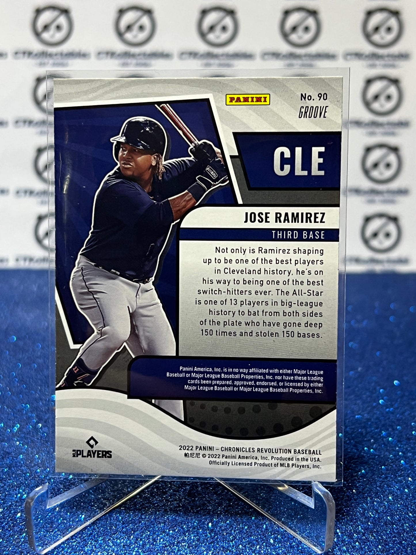 2022 PANINI REVOLUTION JOSE RAMIREZ # 90 GROOVE CLEVELAND GUARDIANS BASEBALL CARD