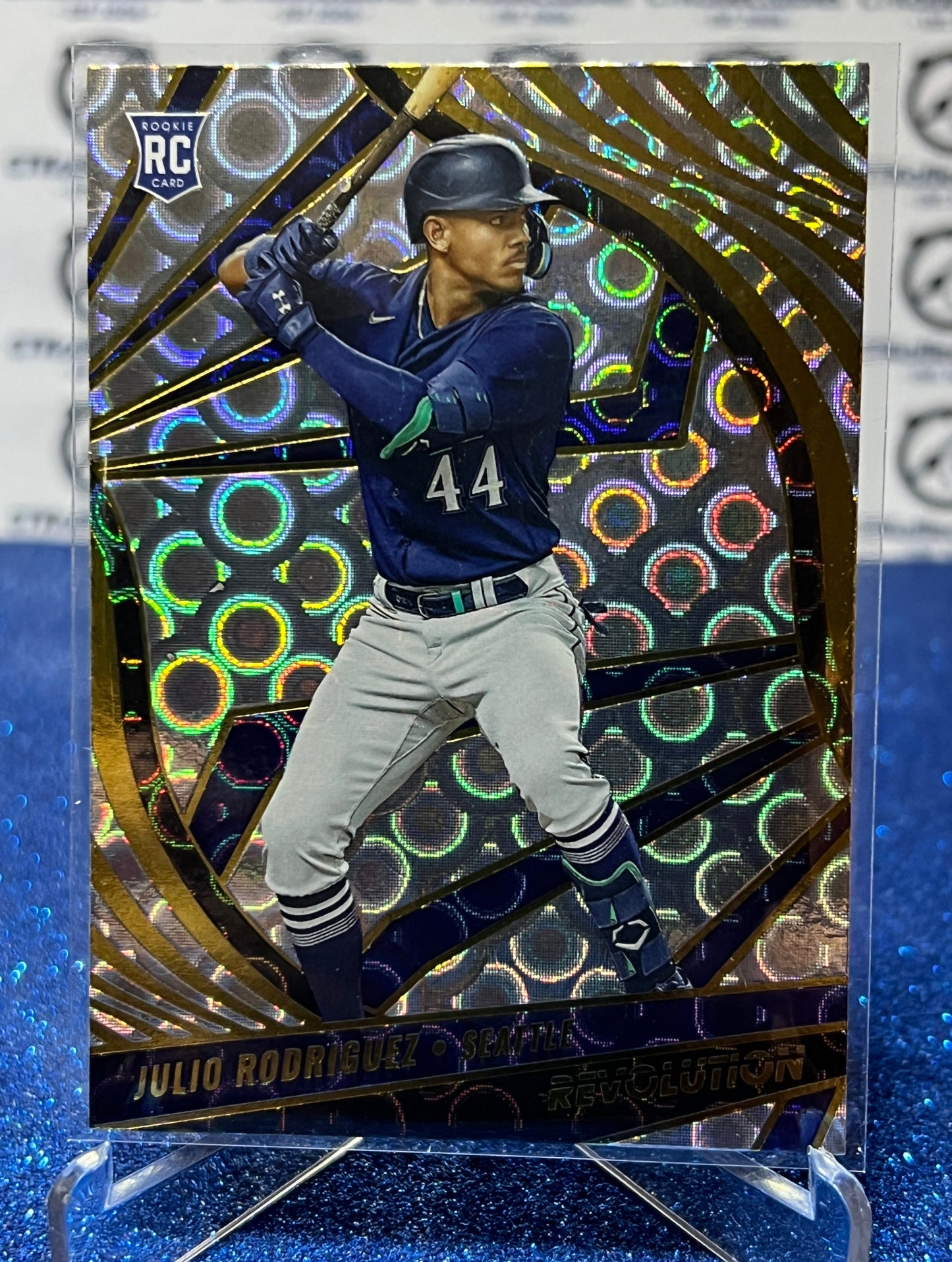 2022 PANINI REVOLUTION JULIO RODRIGUEZ # 33 ROOKIE GROOVE SEATTLE MARINERS  BASEBALL CARD