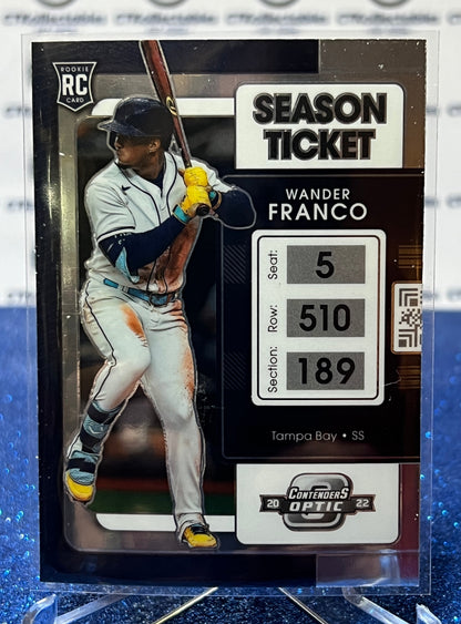 2022 PANINI CHRONICLES CONTENDERS OPTIC WANDER FRANCO # 1 ROOKIE TAMPA BAY RAYS  BASEBALL CARD
