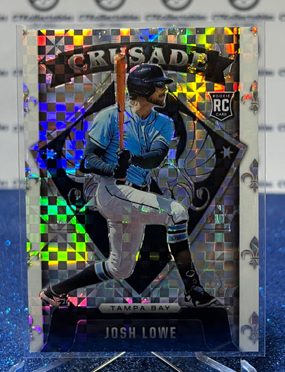 2022 PANINI CHRONICLES CRUSADE JOSH LOWE # 8 ROOKIE PRIZM TAMPA BAY RAYS BASEBALL CARD