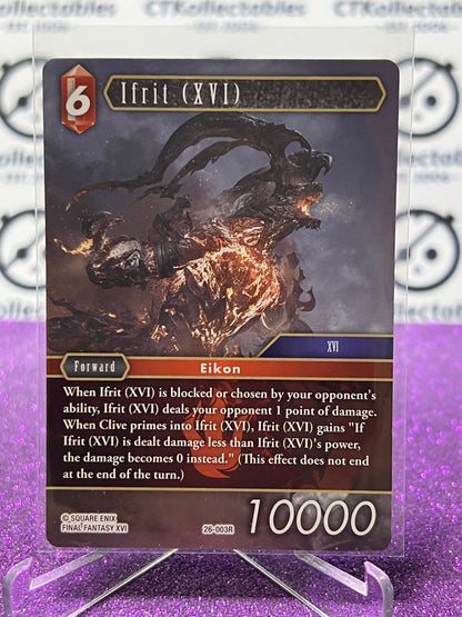 2025 FINAL FANTASY GUNSLINGER OF THE ABYSS TCG IFRIT (XVI) # 26-003R RARE NON-FOIL CARD