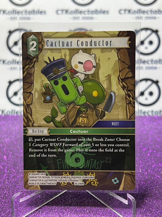 2025 FINAL FANTASY GUNSLINGER OF THE ABYSS TCG CACTUAR CONDUCTOR # 26-049R RARE NON-FOIL CARD