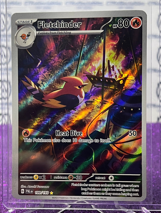 2023 SCARLET & VIOLET PALDEA EVOLVED POKEMON CARD FLETCHINDER # 199/193 FULL ART