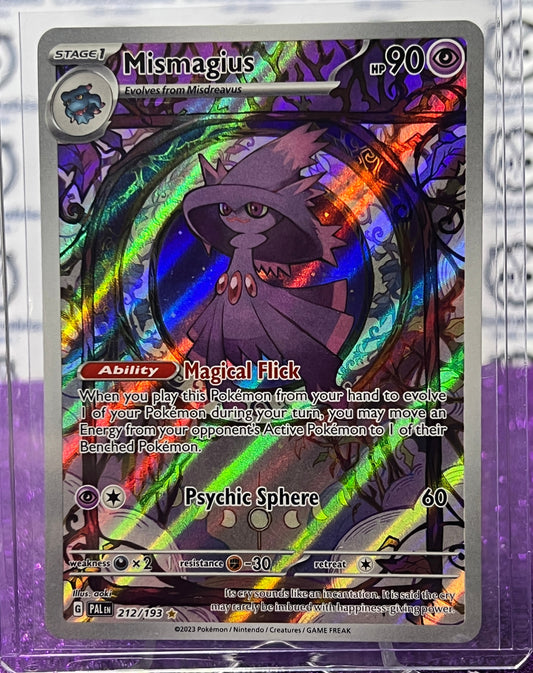 2023 SCARLET & VIOLET PALDEA EVOLVED POKEMON CARD MISMAGIUS # 212/193 FULL ART