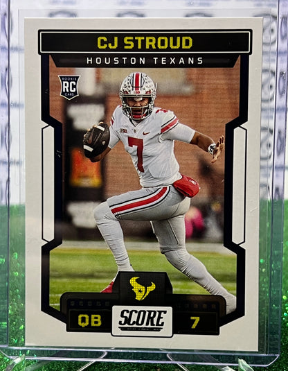 2023 PANINI SCORE CJ STROUD # 302 ROOKIE NFL HOUSTON TEXANS GRIDIRON  CARD