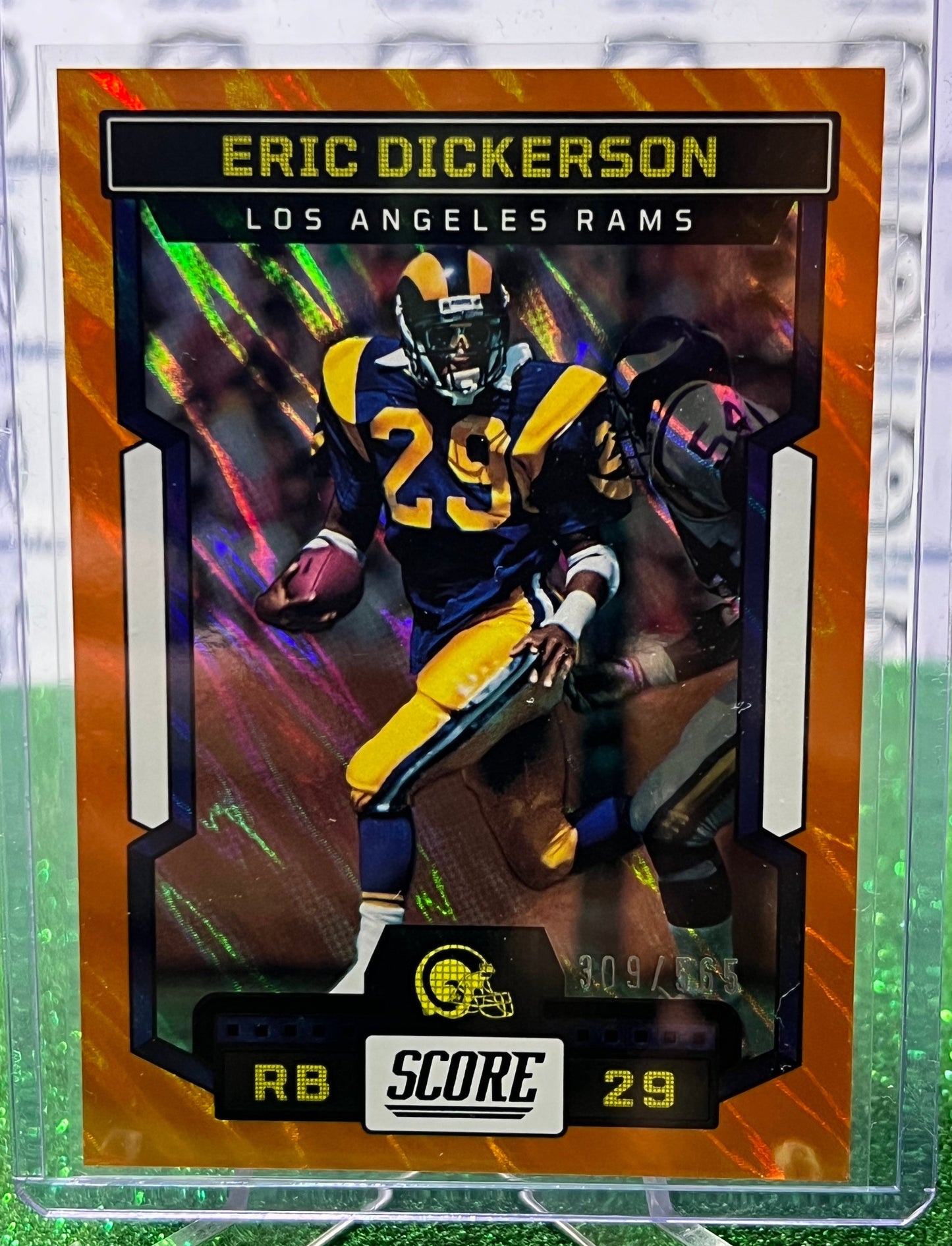 2023 PANINI SCORE ERIC DICKERSON # 167 ORANGE /565 NFL LOS ANGELES RAMS  GRIDIRON  CARD