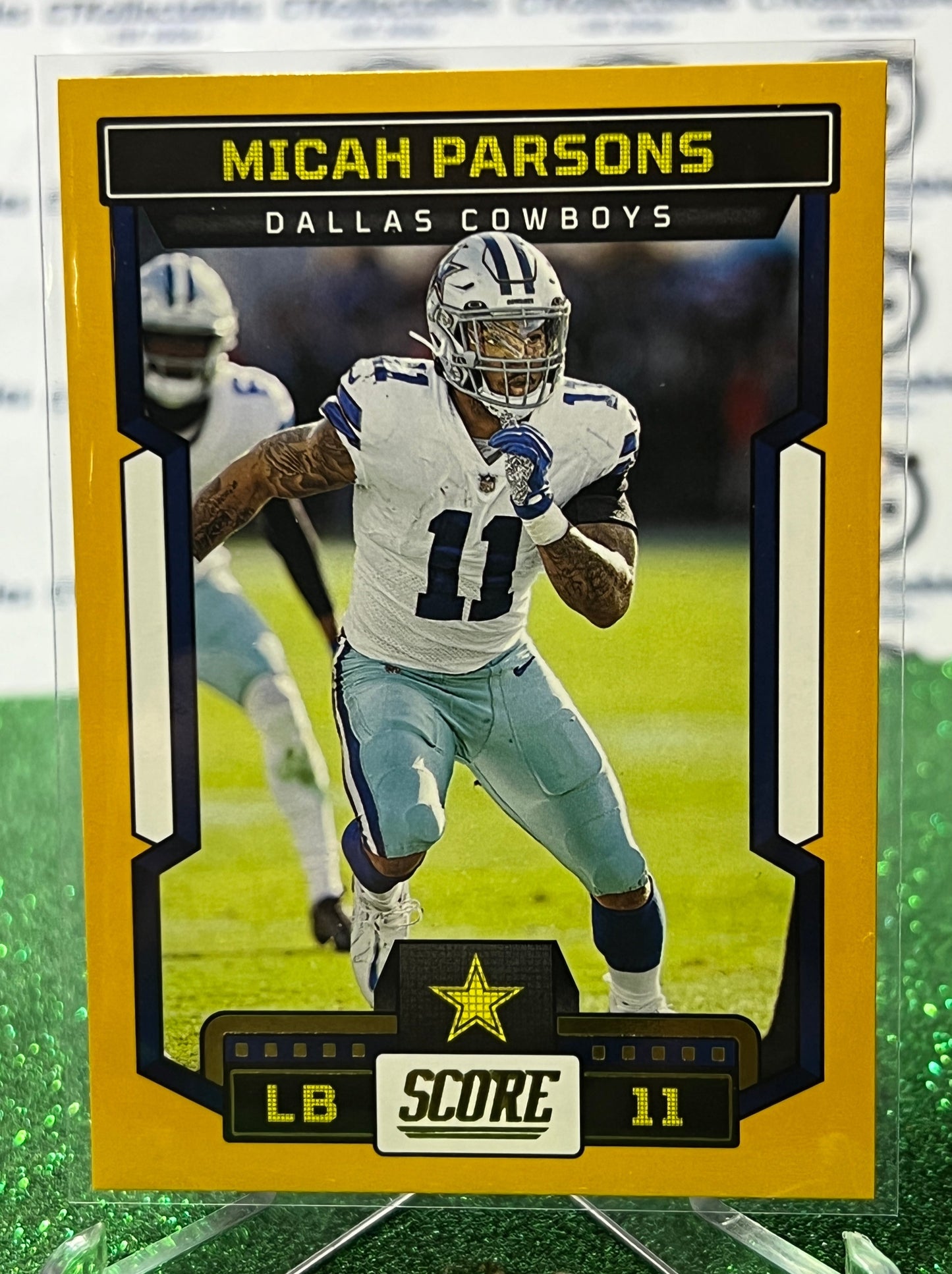 2023 PANINI SCORE MICAH PARSONS # 230 GOLD NFL DALLAS COWBOYS GRIDIRON CARD