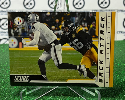 2023 PANINI SCORE ALEX HIGHSMITH # 7 SACK ATTACK NFL PITTSBURGH STEELERS GRIDIRON  CARD