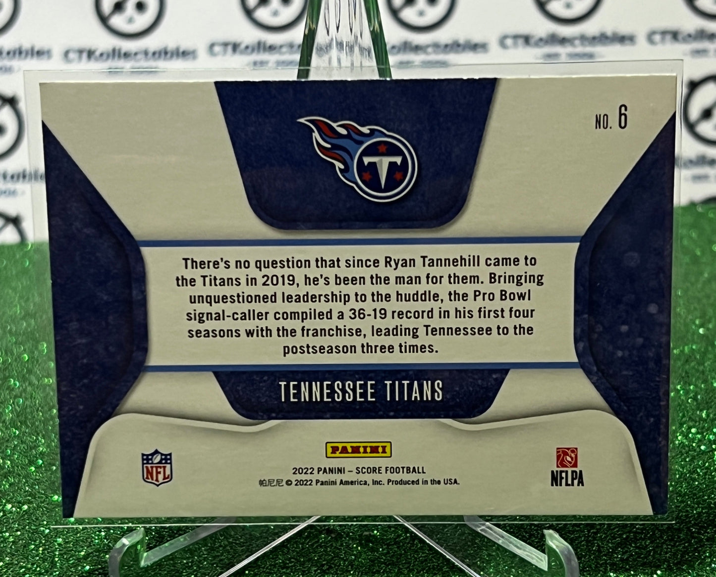 2023 PANINI SCORE TENNESSEE TITANS  # 6 HUDDLE UP NFL TENNESSEE TITANS GRIDIRON  CARD