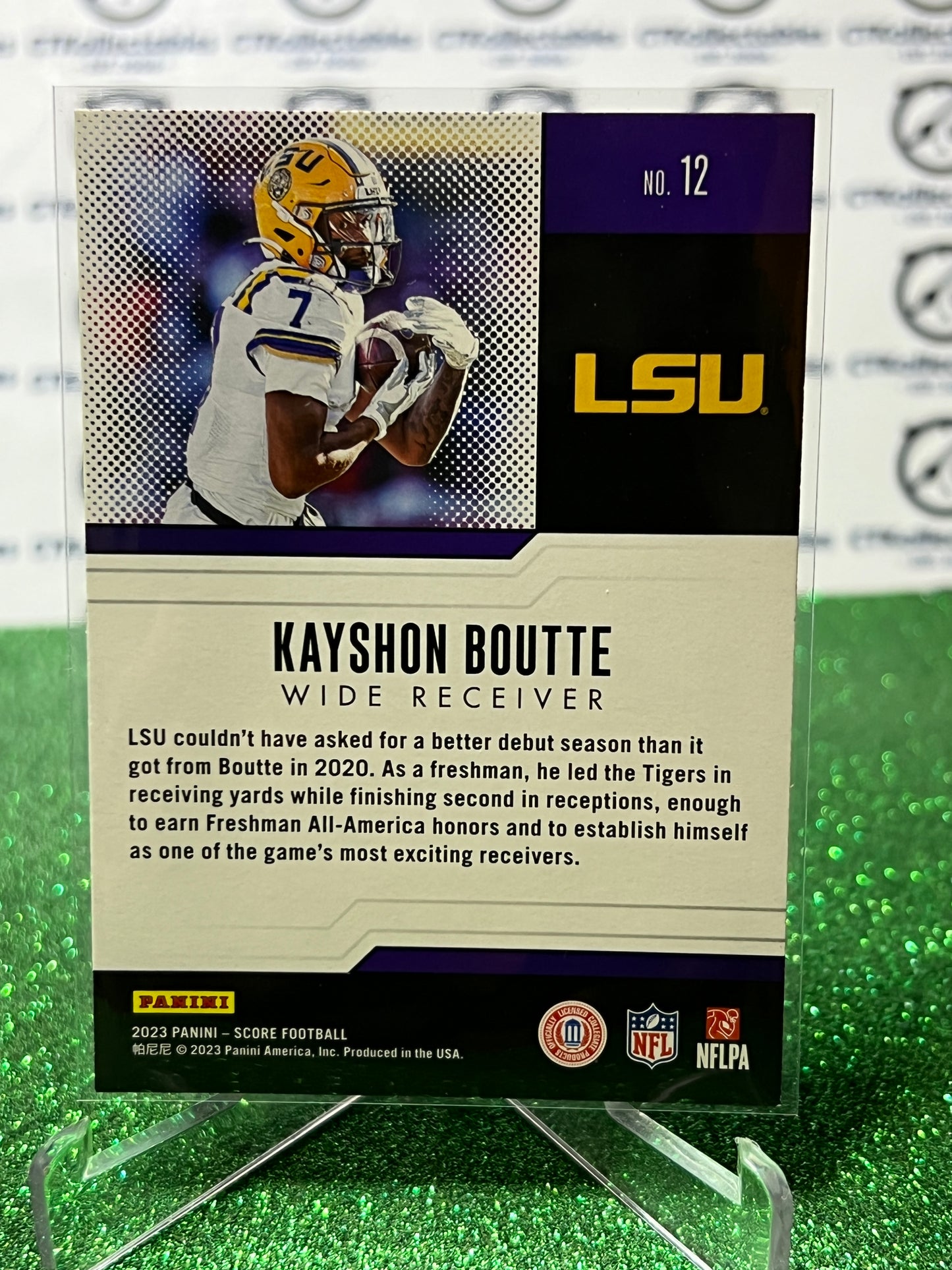 2023 PANINI SCORE KAYSHON BOUTTE  # 12  ROOKIE PROTENIAL NFL NEW ENGLAND PATRIOTS GRIDIRON  CARD