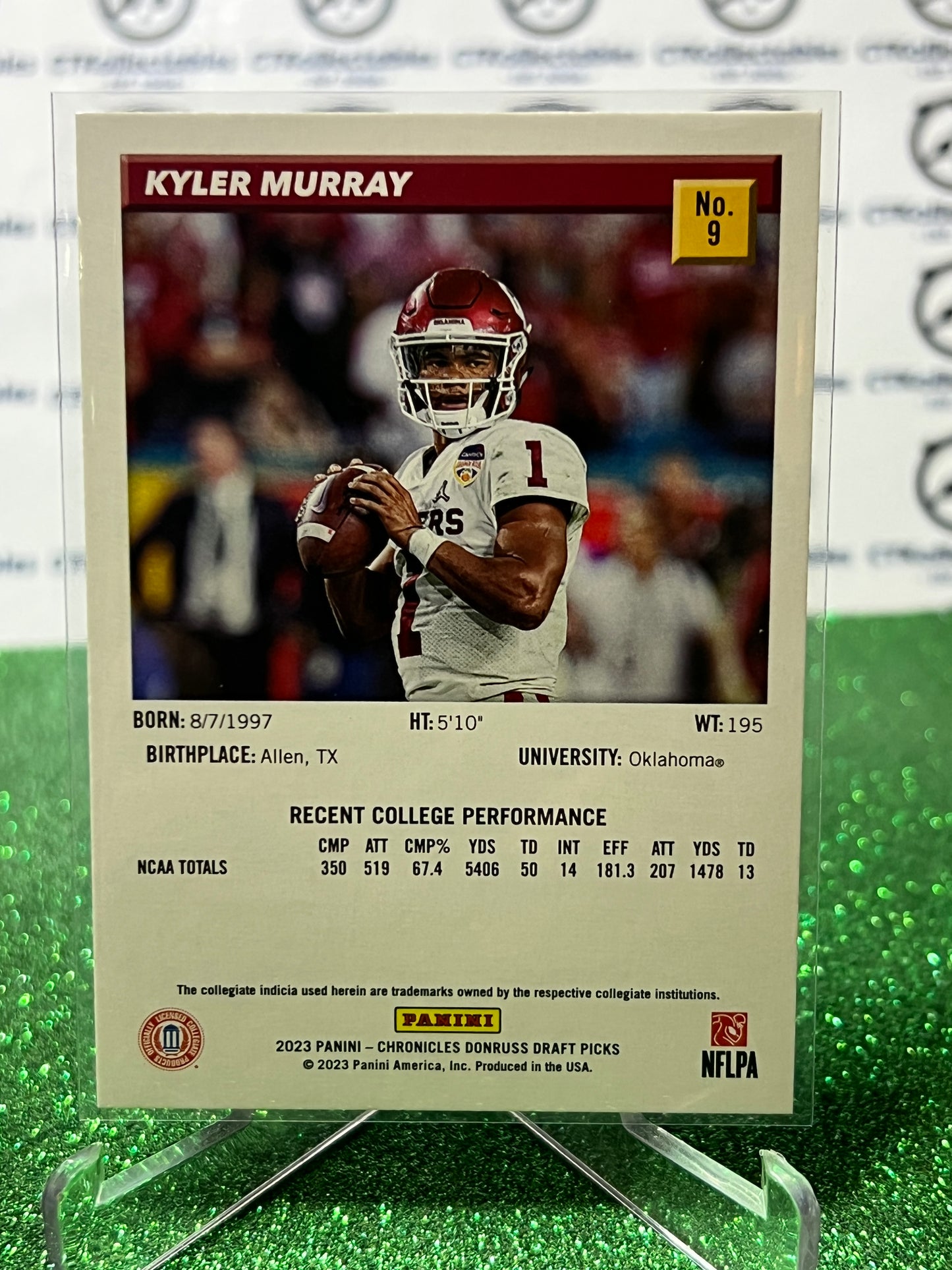 2023 PANINI CHRONICLES DONRUSS KYLER MURRAY # 9 PRIZM  NFL CARDINALS GRIDIRON CARD