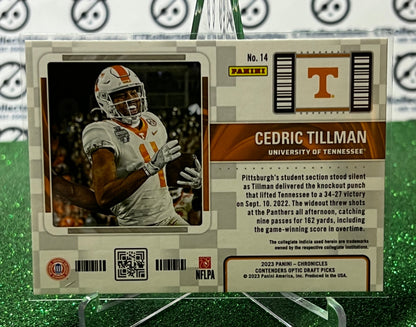 2023 PANINI CHRONICLES CONTENDERTS OPTIC CEDRIC TILLMAN # 14 NFL CLEVELAND BROWNS  GRIDIRON CARD