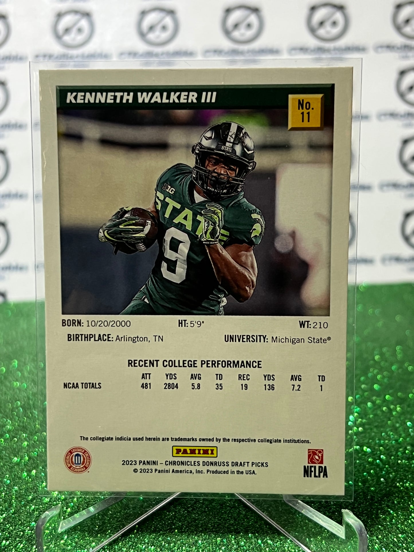 2023 CHRONICLES DONRUSS KENNETH WALKER III # 11 DRAFT NFL SEATTLE SEAHAWKS GRIDIRON  CARD