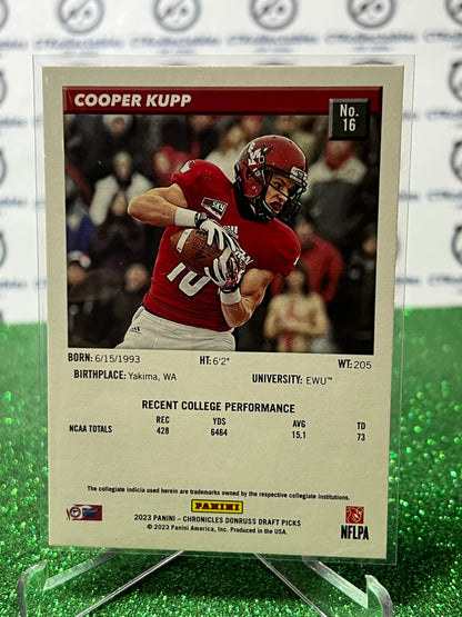 2023 PANINI CHRONICLES DONRUSS COOPER KUPP # 16 DRAFT NFL LOS ANGELES RAMS  GRIDIRON  CARD