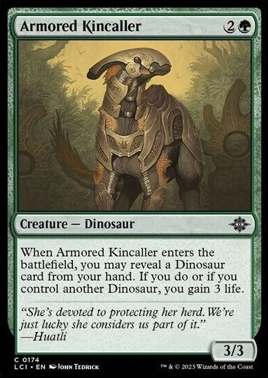 2023 MAGIC THE GATHERING THE LOST CAVERNS OF IXALAN - ARMORED KINCALLER - CREATURE - DINOSAUR CARD