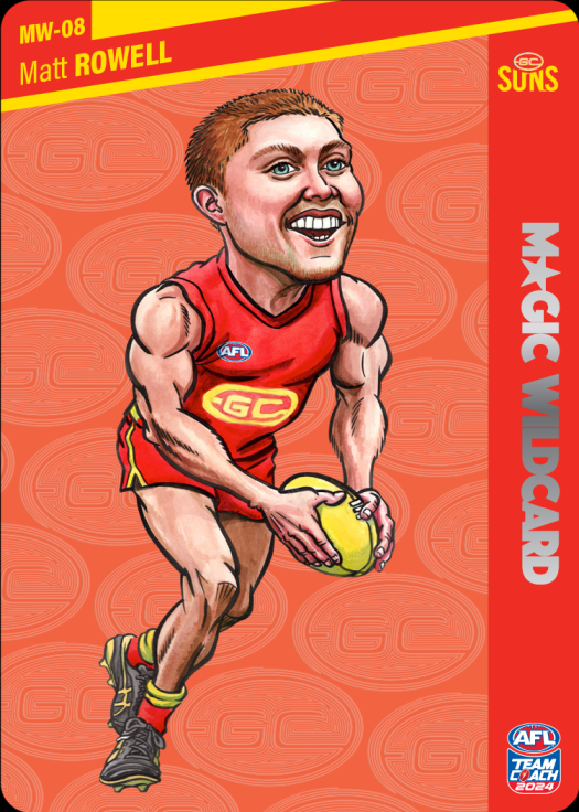 2024 AFL Teamcoach Matt Rowell Magic Wildcard MW-08 Suns