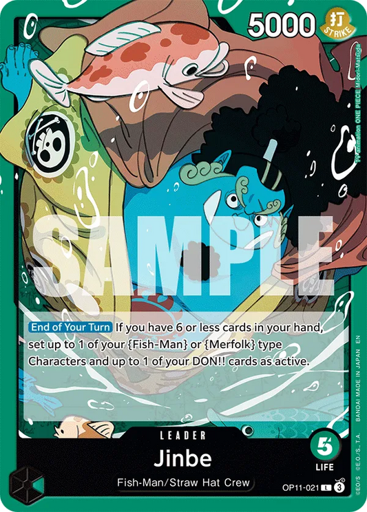 One Piece TCG Jinbe Leader Card OP11-021 R A Fist of divine speed NM/M