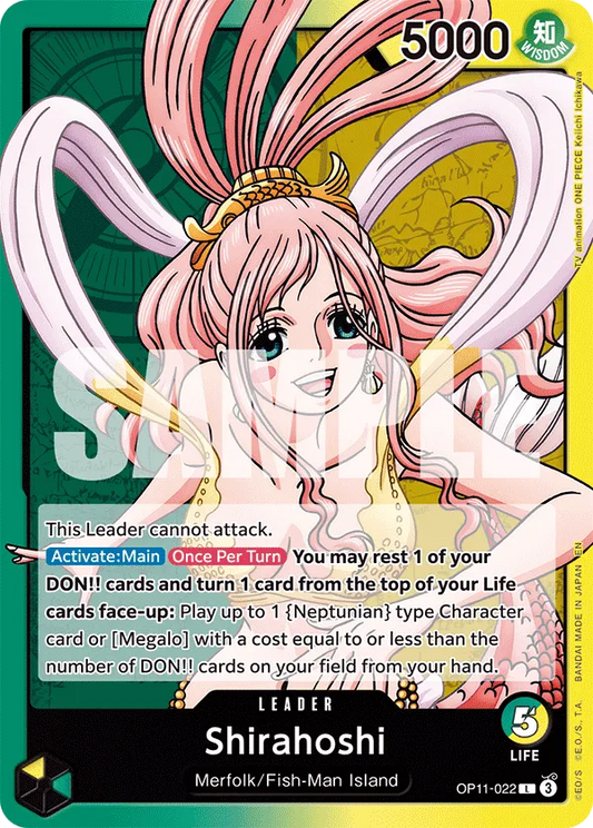 One Piece TCG Shirahosi Leader Card OP11-022 R A Fist of divine speed NM/M