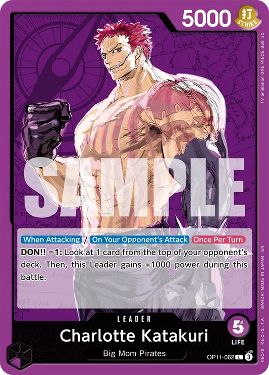 One Piece TCG Charlotte Katakuri Leader Card OP11-062 R A Fist of divine speed NM/M
