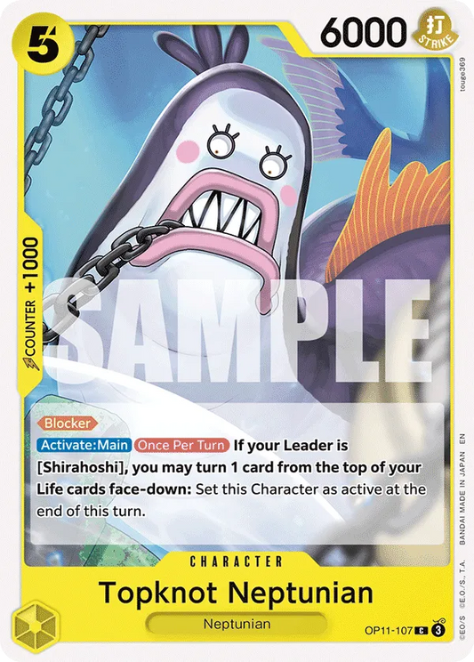 One Piece TCG Topknot Neptunian Base Card OP11-107 C A Fist of divine speed NM/M
