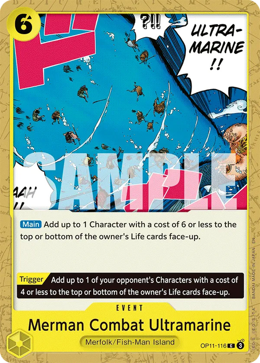 One Piece TCG Merman Combat Ultramarine Base Card OP11-116 C A Fist of divine speed NM/M