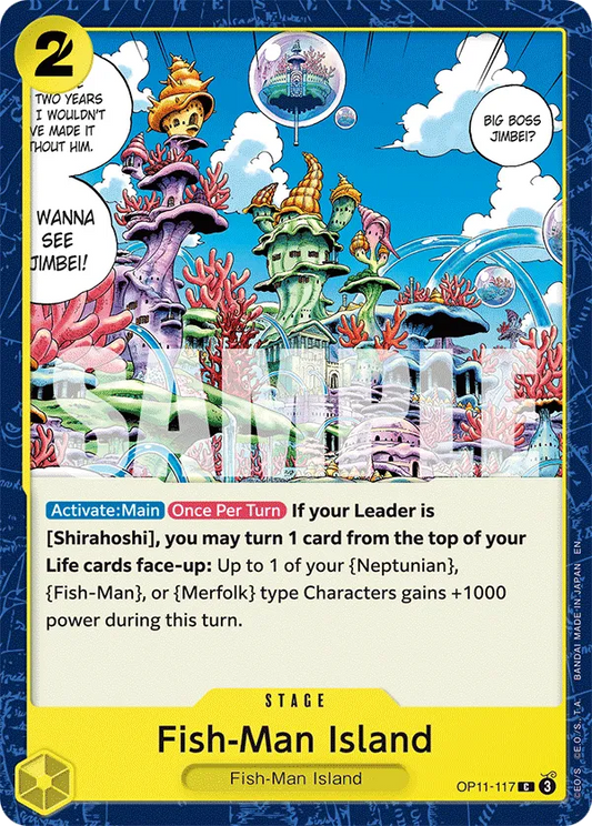 One Piece TCG Fish-Man Island Base Card OP11-117 C A Fist of divine speed NM/M
