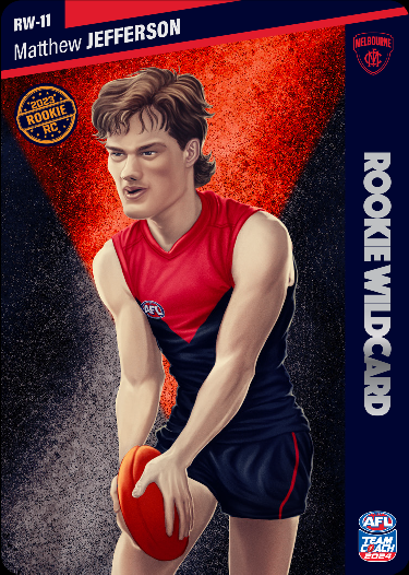 2024 AFL Teamcoach Matthew Jefferson Rookie Wildcard RW-11 Demons