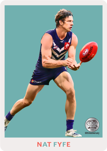 2023 AFL Teamcoach Nat Fyfe Scanlens 60th anniversary #6/18 Dockers