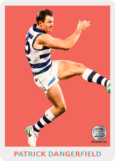 2023 AFL Teamcoach Patrick Dangerfield Scanlens 60th anniversary #7/18 Cats