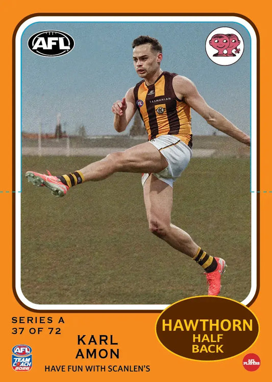 2026 Teamcoach AFL Scanlens Die-Cut Karl Amon 37 of 72 Hawks