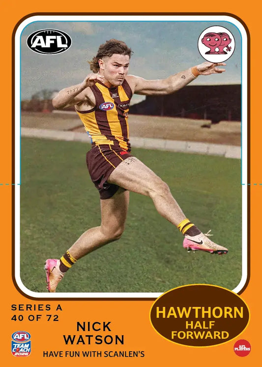 2026 Teamcoach AFL Scanlens Die-Cut Nick Watson 40 of 72 Hawks