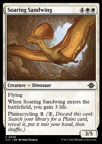 2023 MAGIC THE GATHERING THE LOST CAVERNS OF IXALAN - SOARING SANDWING - CREATURE - DINOSAUR CARD