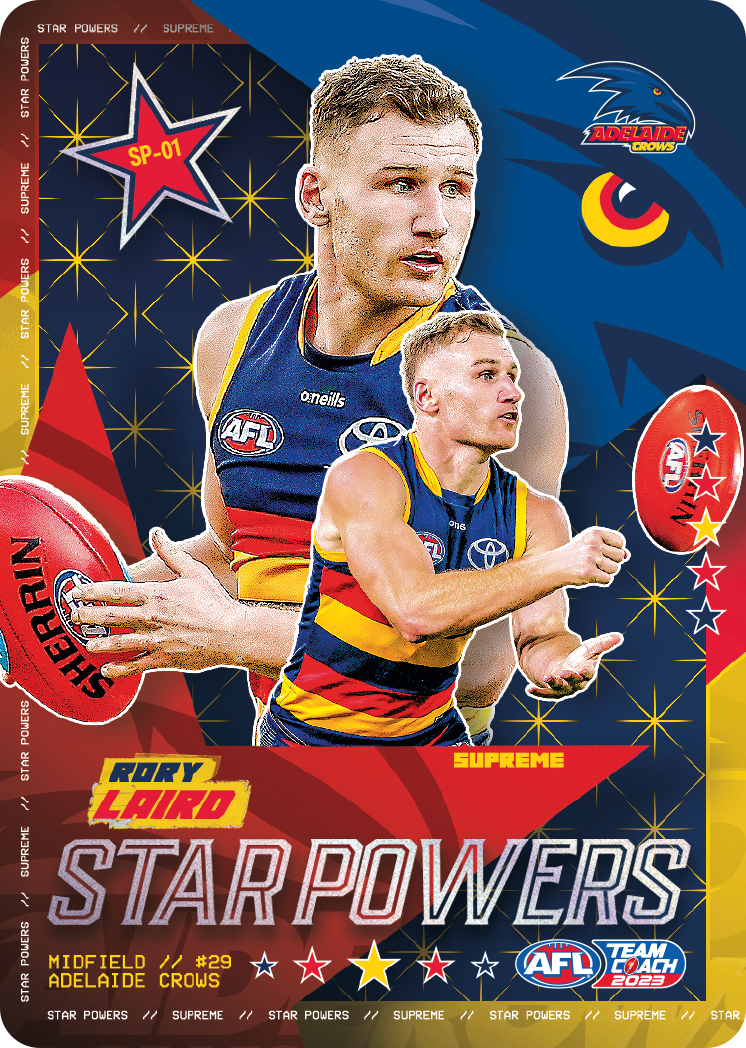 2023 AFL Teamcoach Rory Sloane Team Starpowers SP-01 Crows