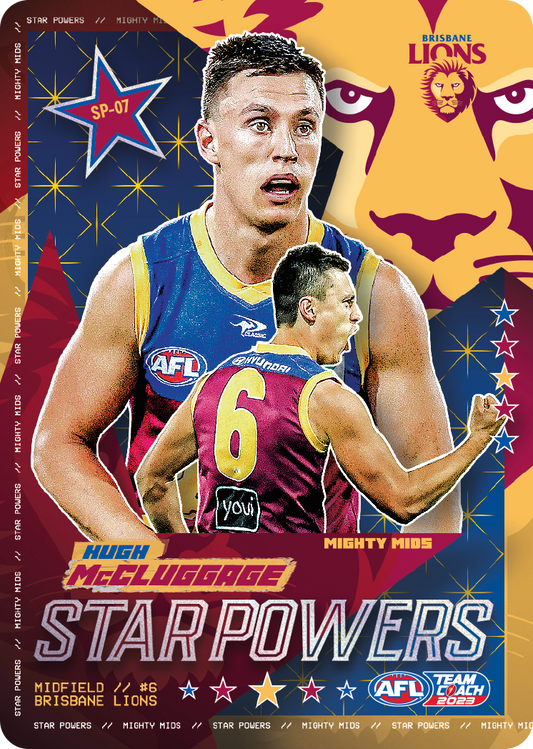 2023 AFL Teamcoach Hugh McCluggage Team Starpowers SP-07 Lions