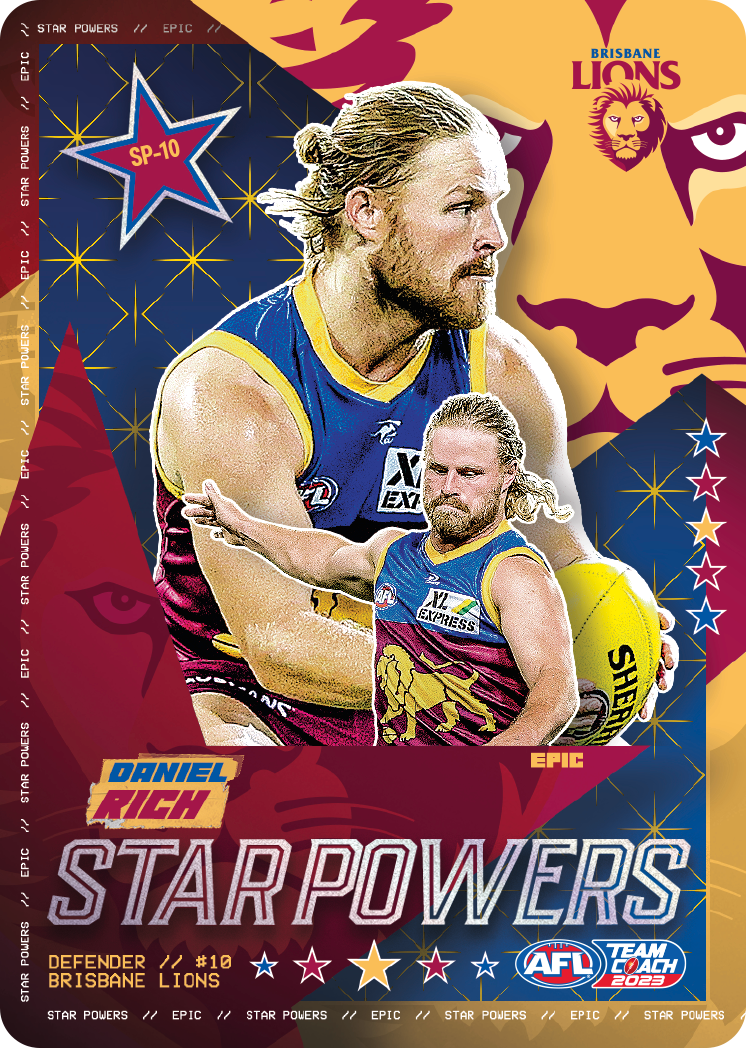 2023 AFL Teamcoach Daniel Rich Starpowers SP-10 Lions