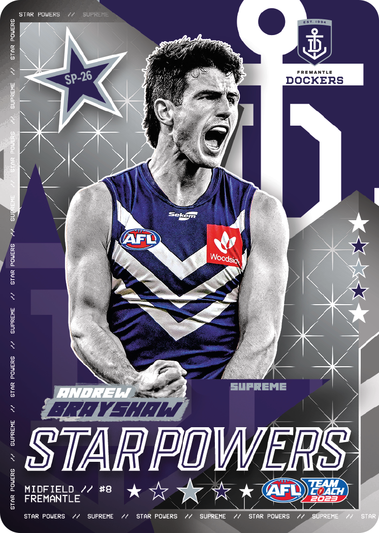 2023 AFL Teamcoach Andrew Brayshaw Starpowers SP-26 Dockers