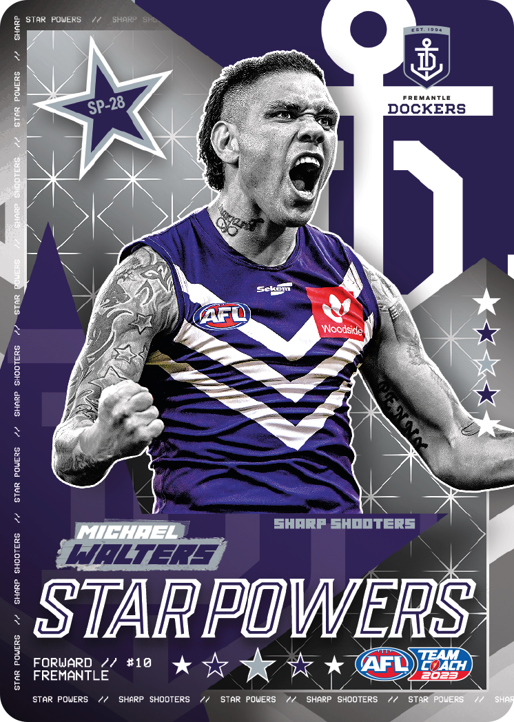 2023 AFL Teamcoach Michael Walters Starpowers SP-28 Dockers