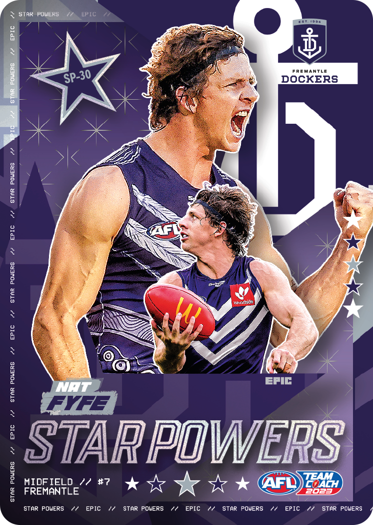 2023 AFL Teamcoach Nat Fyfe Team Starpowers SP-30 Dockers